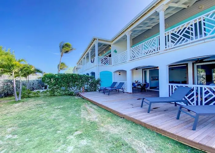 Princess Blue, 3Bdr, Beach Front Deluxe, Orient Bay, Pool, Wifi 100 Mps
